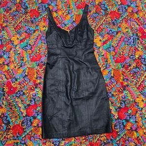 Michael Hoban North Beach Leather Bodycon Dress